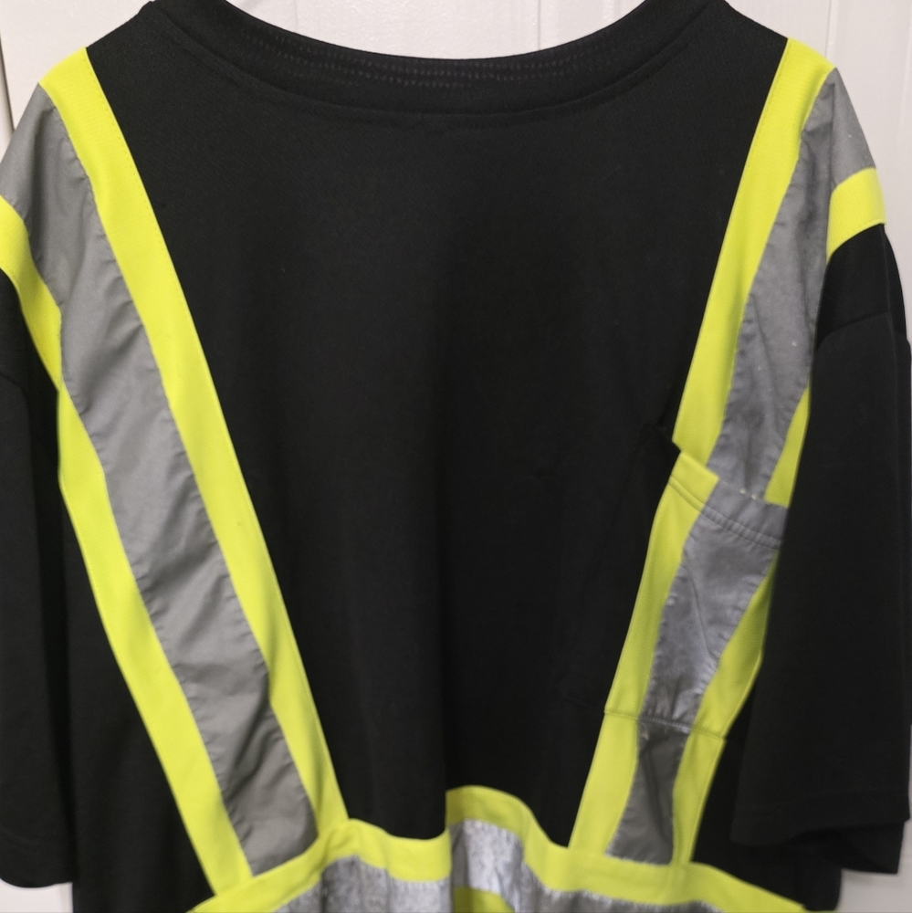 Safety Black and Yellow Safety Shirts.  2 Shirts! 1 Short 1 Long Sleeve.